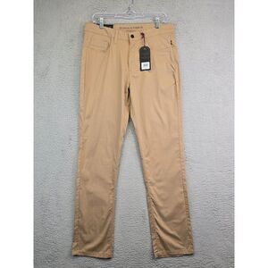 Hudson & Barrow Tech Pants Men‎ 34x32 Cornstalk 4 Way Flex Stretch Khakis